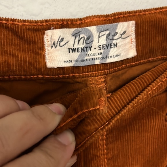 We The Free Burnt Orange Corduroy Skinny Pants - Picture 7 of 8